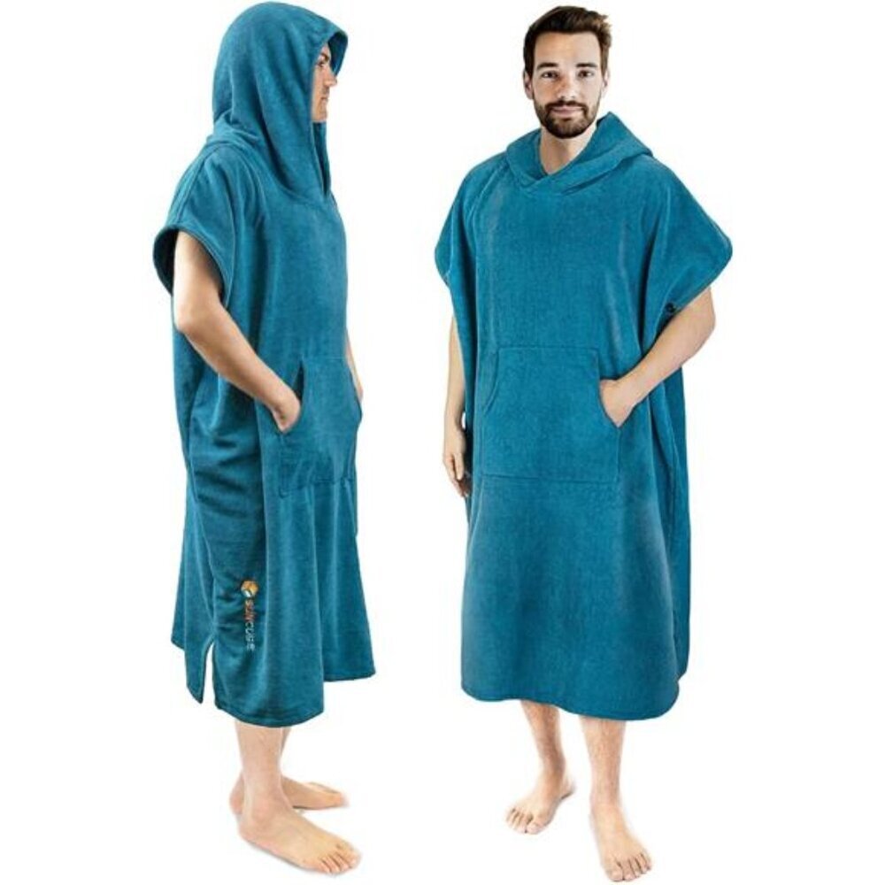 Quick Dry Microfiber Surf Poncho Changing Robe Hood